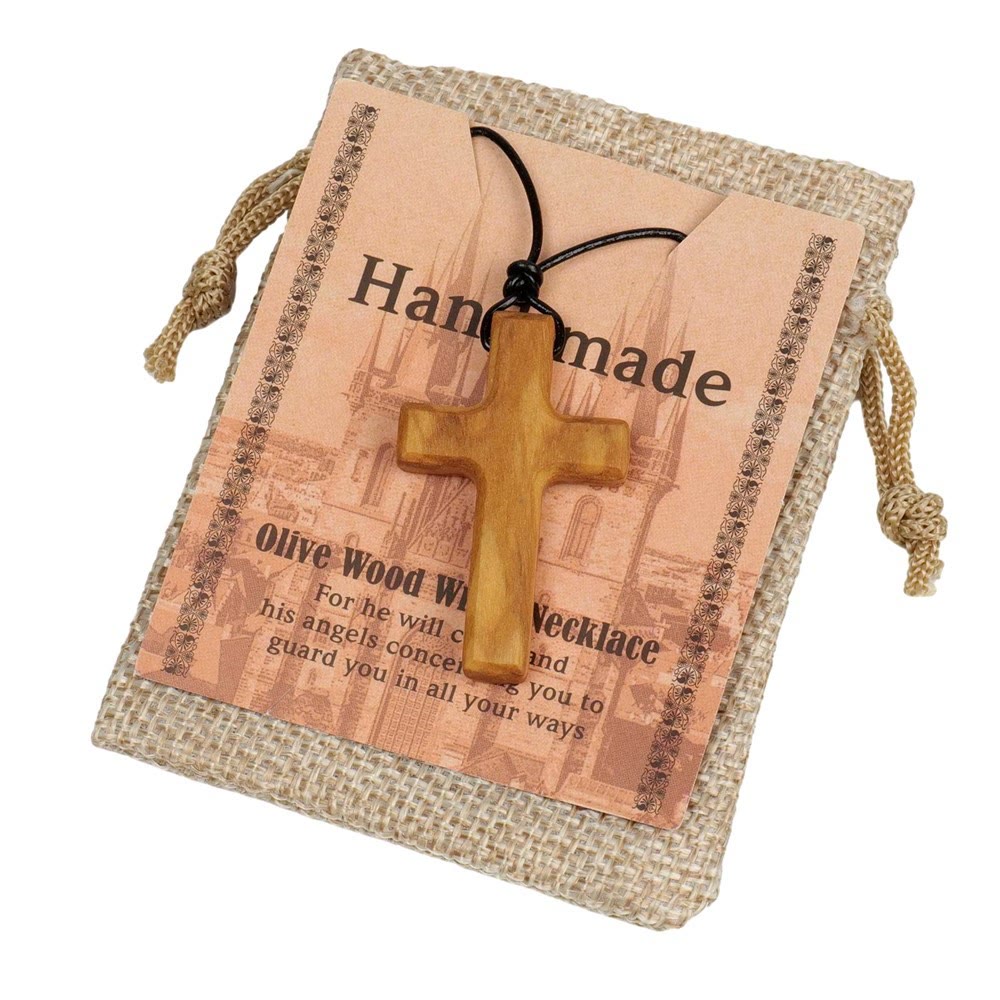 christiandiscipleshop Handmade Olive Wood Cross Necklace: A Symbol of Faith and Craftsmanship