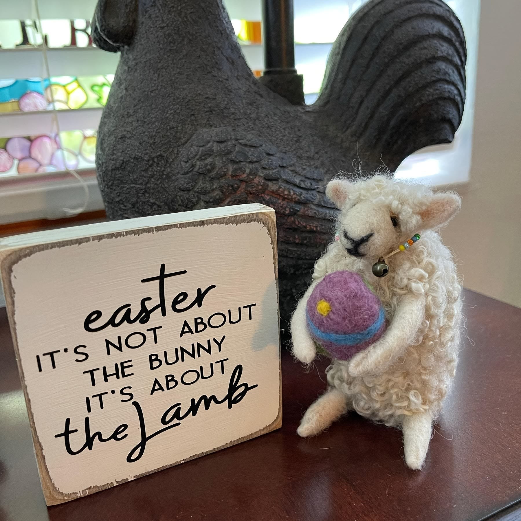 christiandiscipleshop Wooden Lamb Easter Ornament - Celebrate the Resurrection