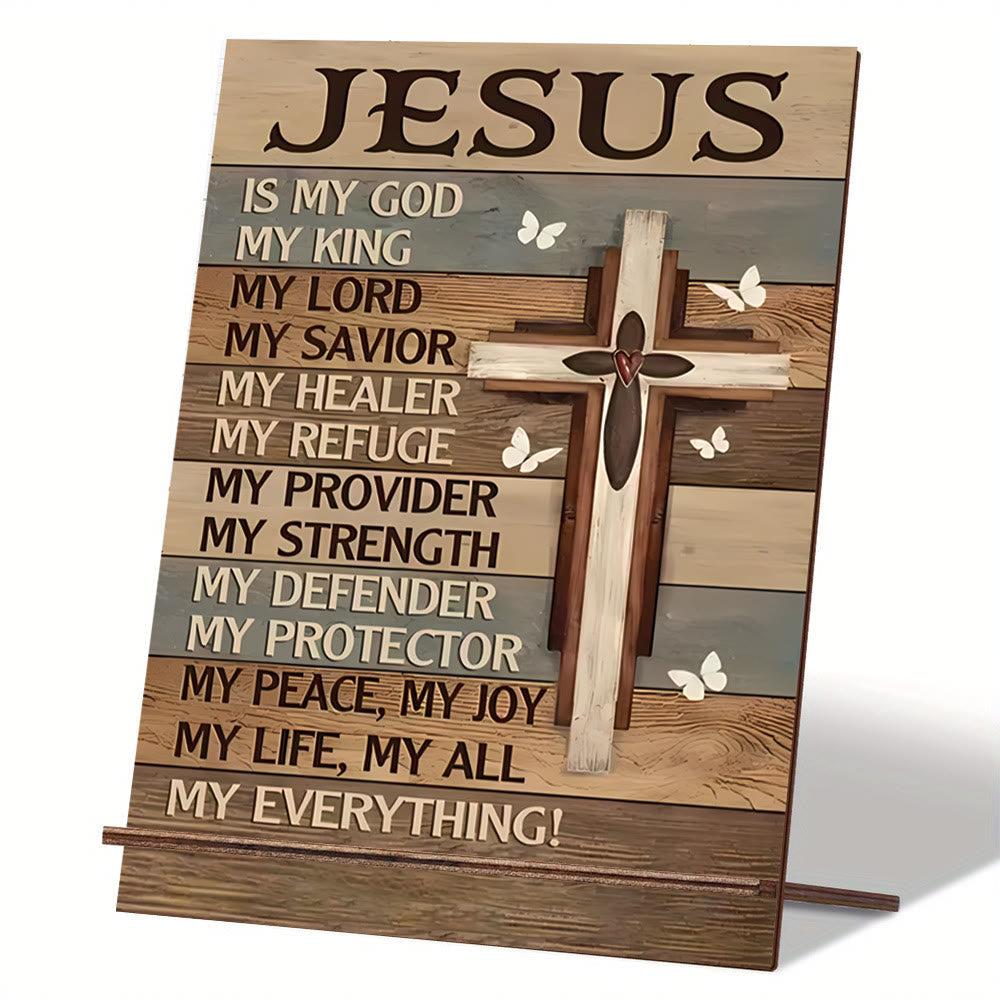 christiandiscipleshop Wooden Cross Faith Decorative Plaque - Praise the Glory of Jesus