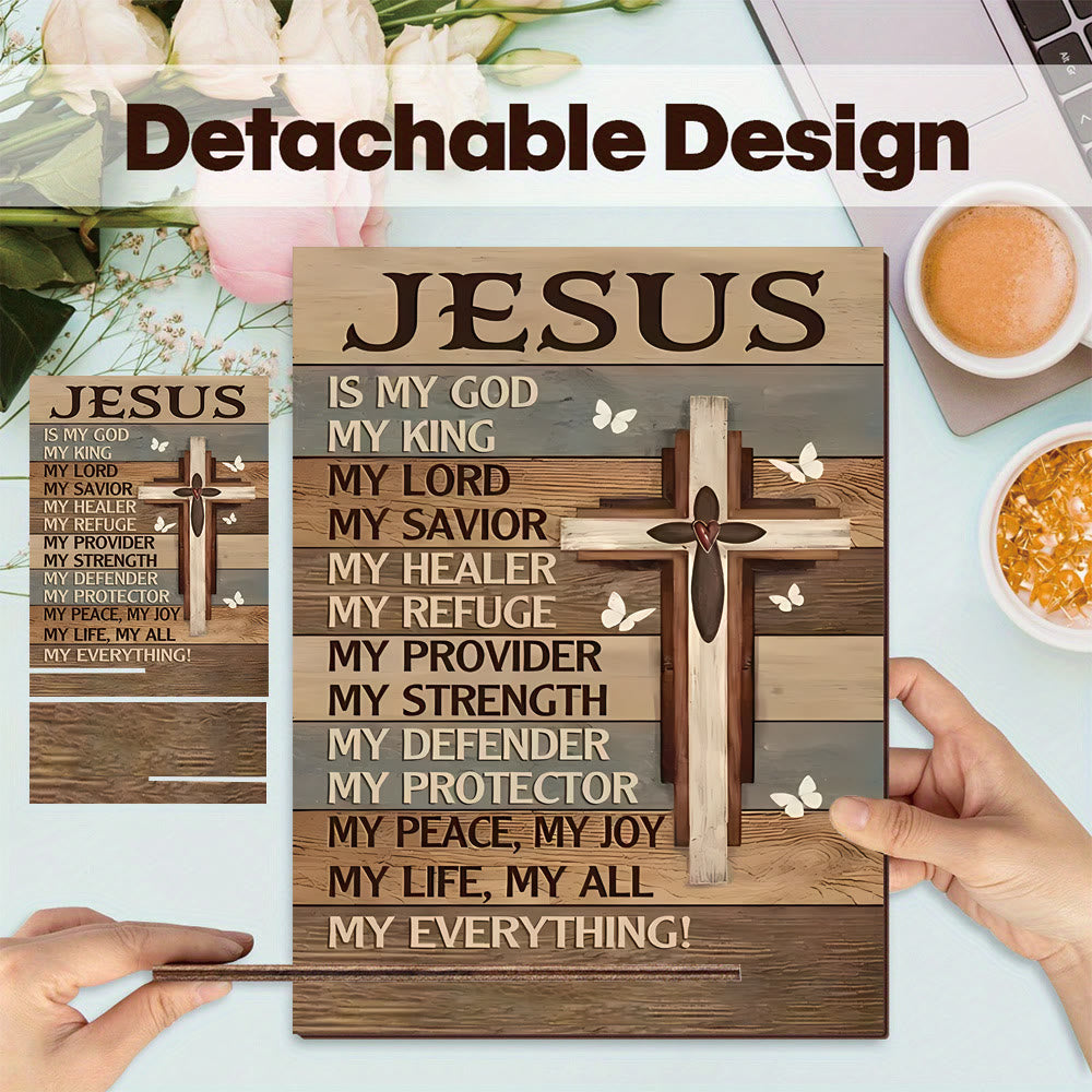 christiandiscipleshop Wooden Cross Faith Decorative Plaque - Praise the Glory of Jesus