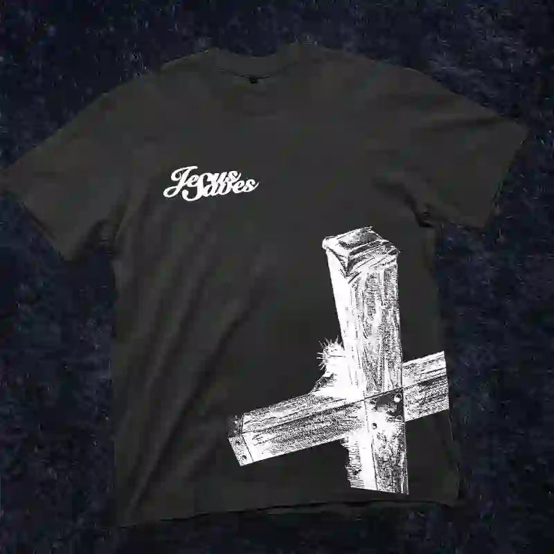 Christiandiscipleshop Sopula Jesus Saves Cross Print Graphic T-Shirt