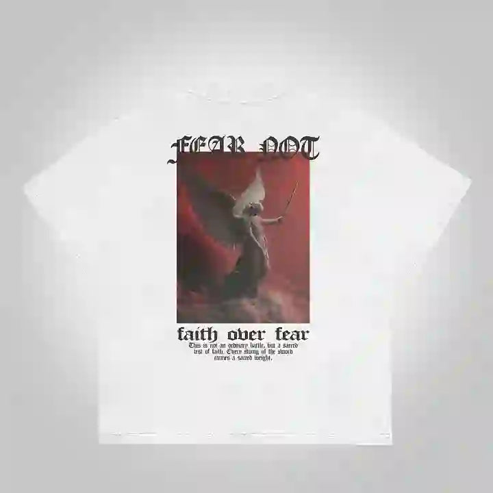 Christiandiscipleshop Sopula Fear Not-Faith Over Fear Print Graphic Cotton T-Shirt