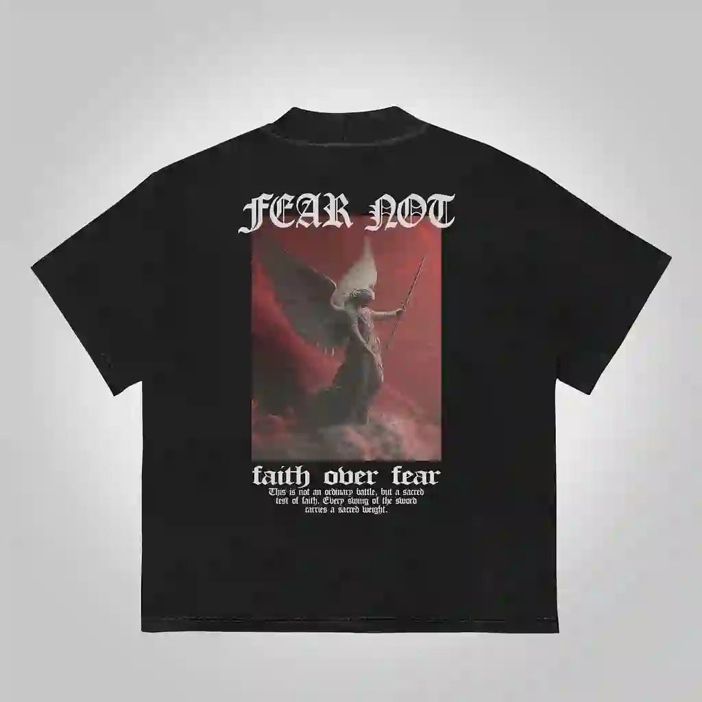 Christiandiscipleshop Sopula Fear Not-Faith Over Fear Print Graphic Cotton T-Shirt