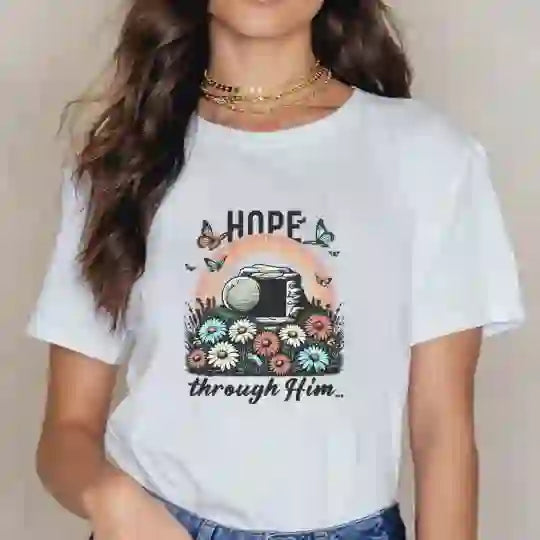 christiandiscipleshop Hope Thought Him Christian T-Shirt