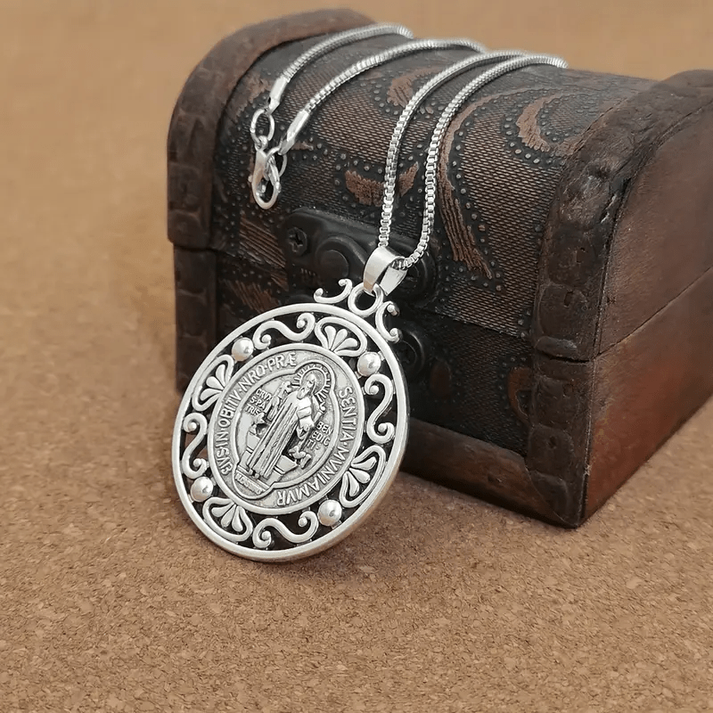 Christiandiscipleshop St. Benedict Medal Exquisite Crafted Necklace: A Symbol of Faith & Protection