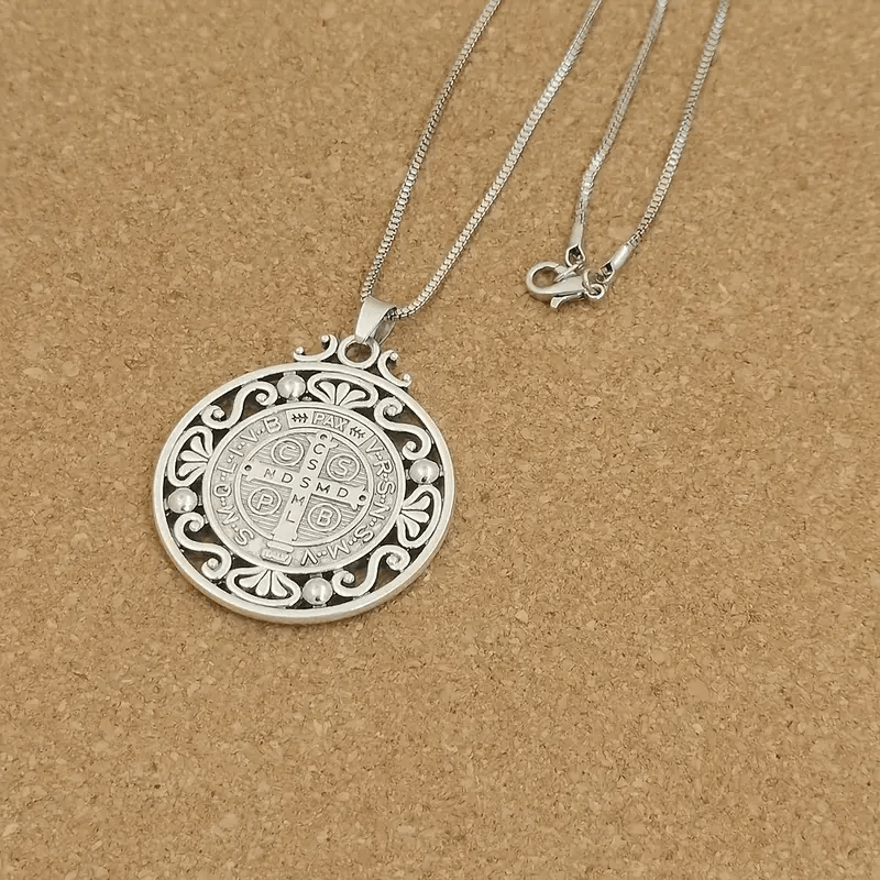 Christiandiscipleshop St. Benedict Medal Exquisite Crafted Necklace: A Symbol of Faith & Protection