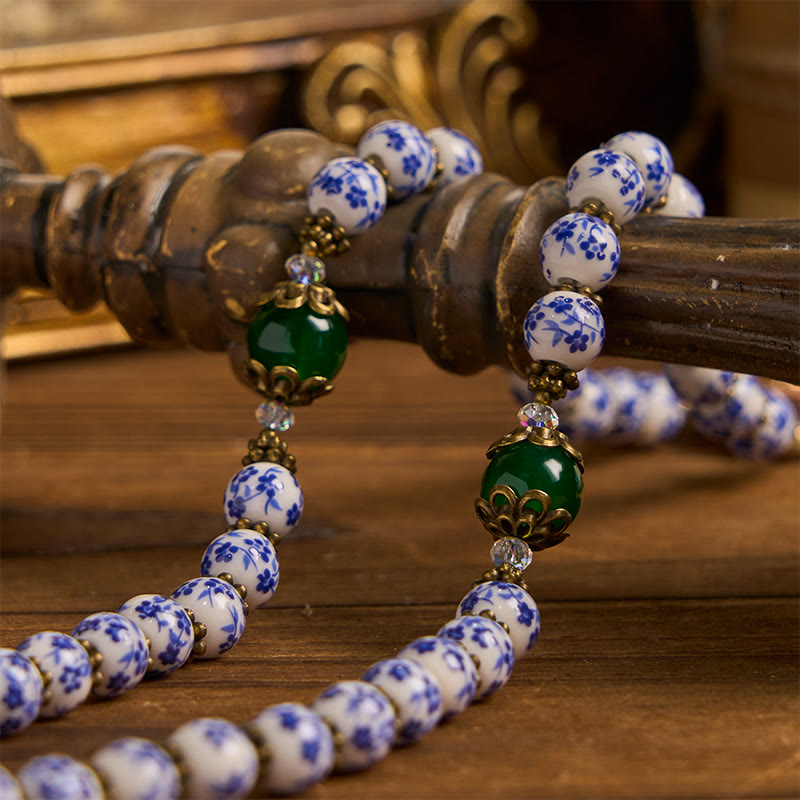 Christiandiscipleshop Divine Serenity Handmade Floral Rosary: Our Lady of Guadalupe & Crucifix of 8mm Ceramics&Jade