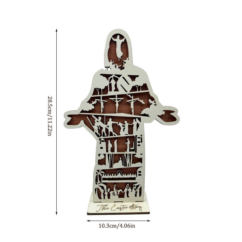 Christiandiscipleshop Easter Jesus Wooden Decorative Ornament: Jesus Life Journey