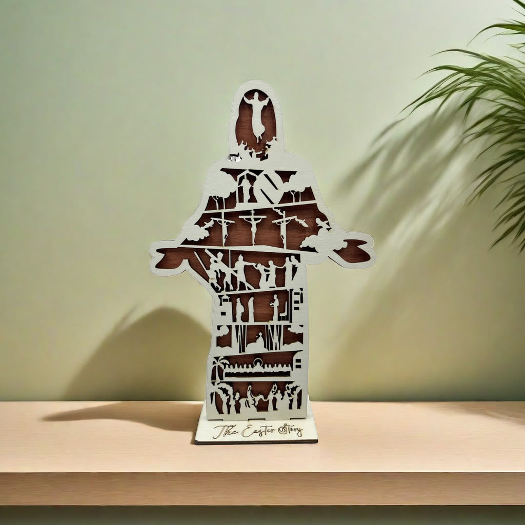 Christiandiscipleshop Easter Jesus Wooden Decorative Ornament: Jesus Life Journey