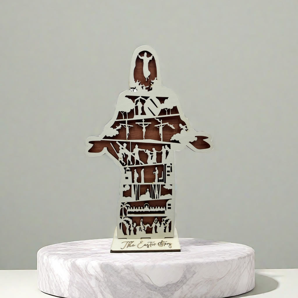 Christiandiscipleshop Easter Jesus Wooden Decorative Ornament: Jesus Life Journey