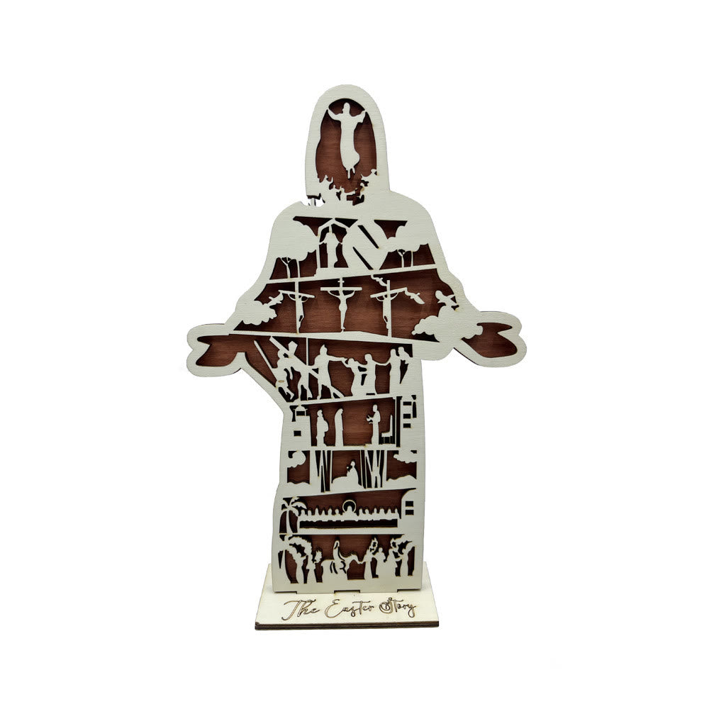 Christiandiscipleshop Easter Jesus Wooden Decorative Ornament: Jesus Life Journey