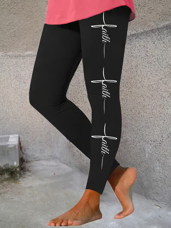 christiandiscipleshop Women's Jesus Christian Faith Print Leggings
