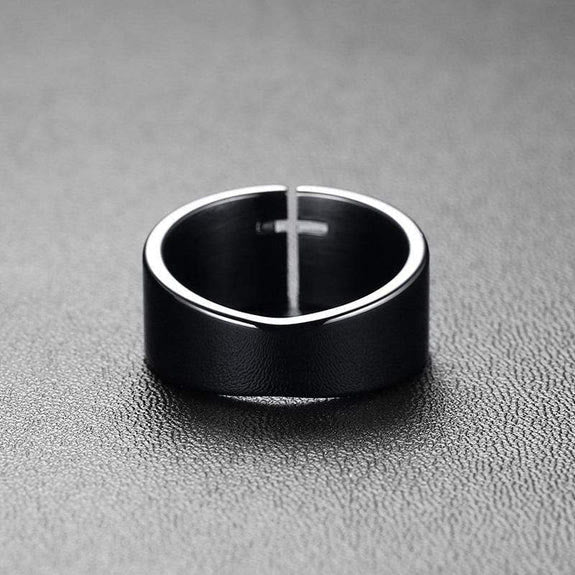 Christiandiscipleshop Eternal Faith Open-Work Cross Ring—A Symbol of Divine Connection