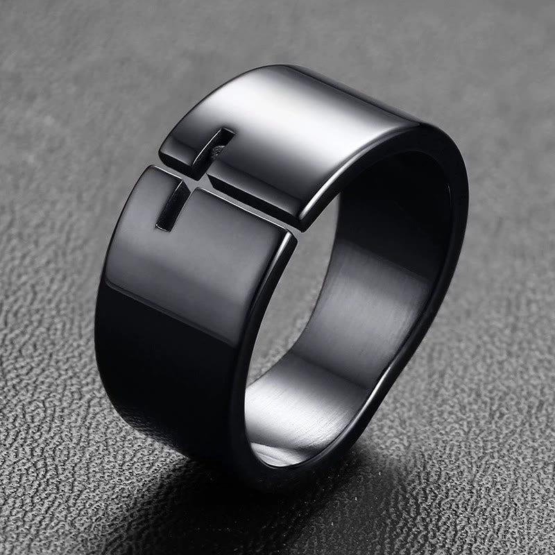 Christiandiscipleshop Eternal Faith Open-Work Cross Ring—A Symbol of Divine Connection