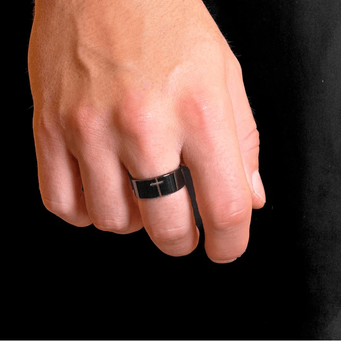 Christiandiscipleshop Eternal Faith Open-Work Cross Ring—A Symbol of Divine Connection