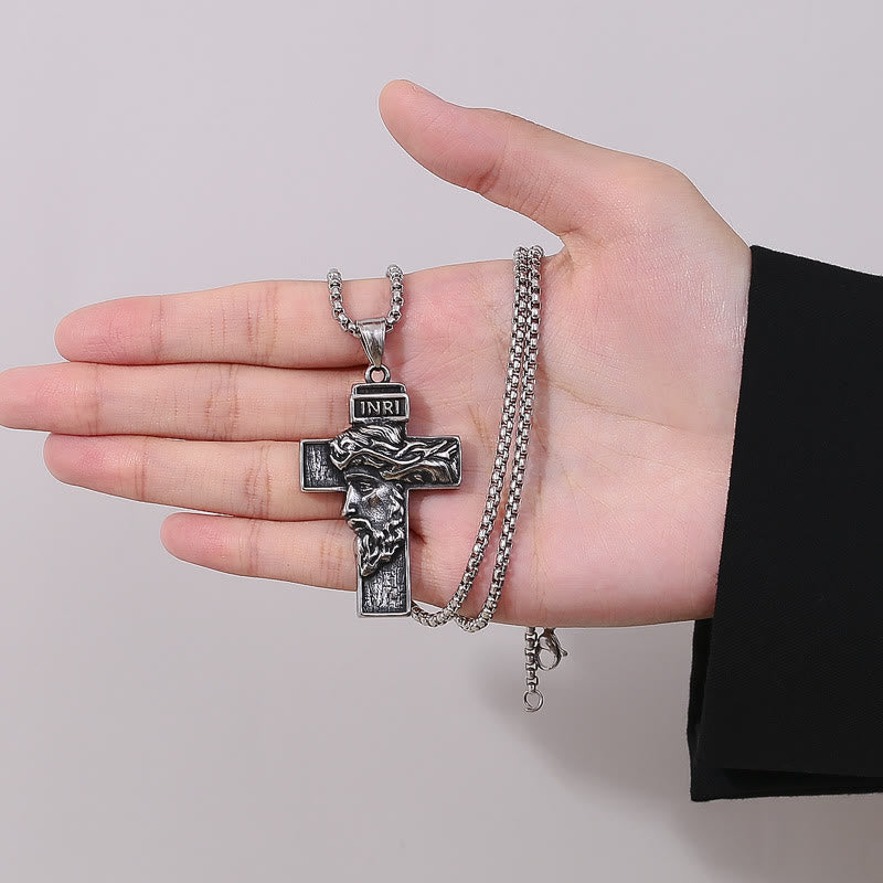 christiandiscipleshop Jesus Crown of Thorns Icon Protection Necklace - Embodying the Sacrifice of Christ