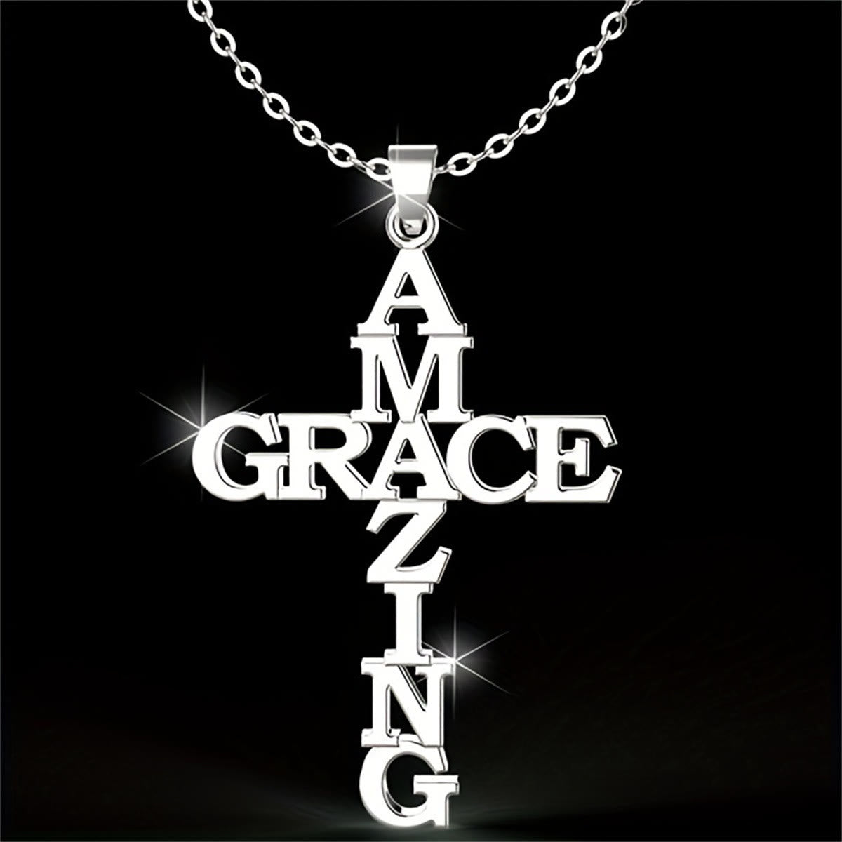 Christianartworkshop AMAZING GRACE Cross Necklace: A Testament of Divine Love