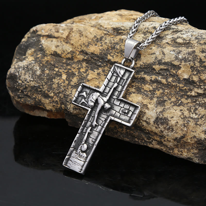 christiandiscipleshop Hands of Redemption Cross Necklace: A Testament of Divine Rescue