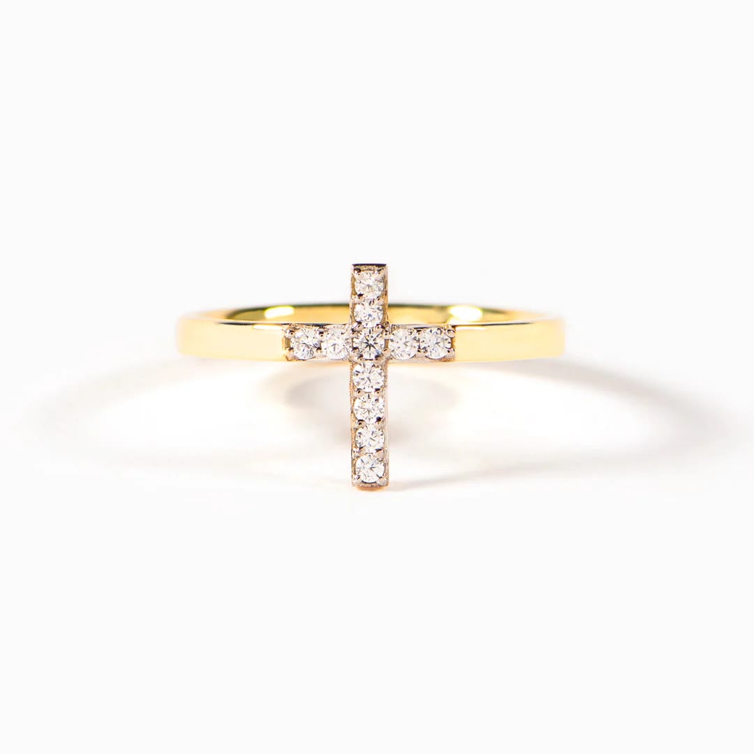 Christianartworkshop 925 Silver Cross & "Trust God" Ring: Symbols of Hope