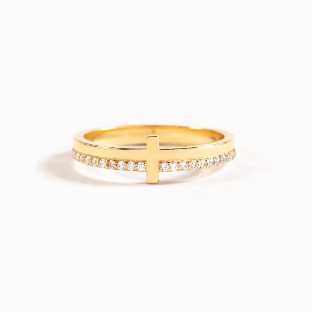 Christianartworkshop 925 Silver JESUS & Cross "Pray" Ring - Drawing Divine Power through Faith