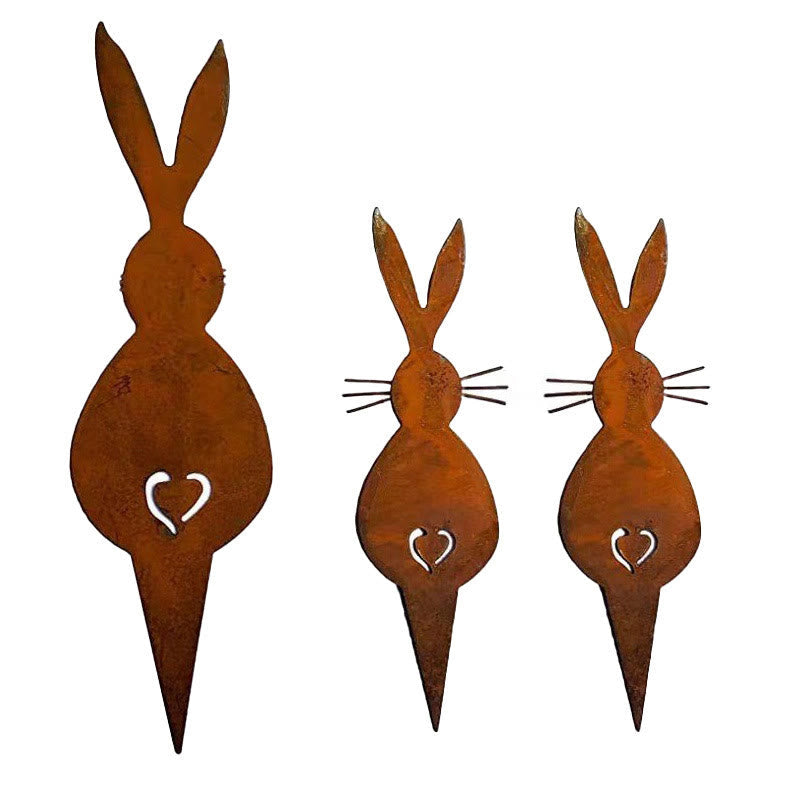 Christianartworkshop 3pcs/set Inspirational Wooden Easter Rabbit Desktop Ornament