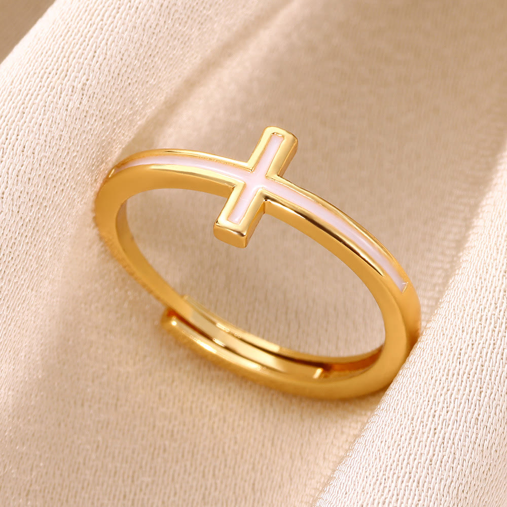 christiandiscipleshopthe The 4 styles Cross Golden Ring: A Symbol of Elegance and Faith