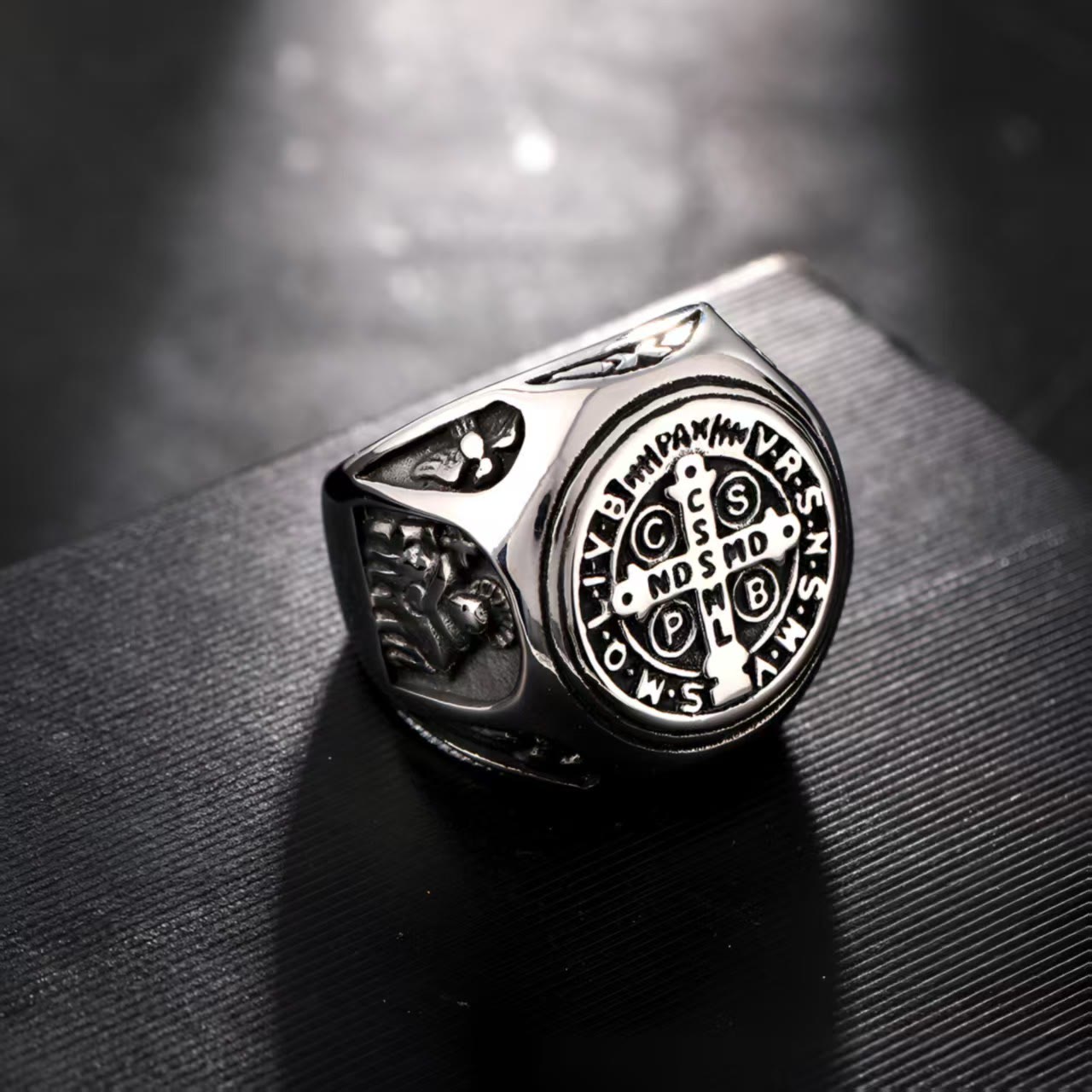 Christiandiscipleshop St. Benedict Cross Faith Ring: A Symbol of Loving Gift