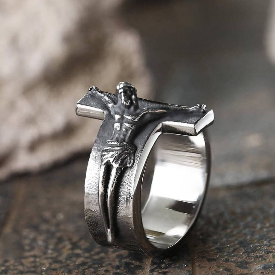 Christiandiscipleshop Cross Faith Ring: The Totem of Faith Cast by the Image of Jesus
