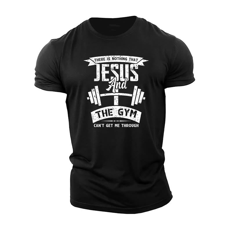 christiandiscipleshop Jesus And The Gym Inspirational T-Shirt