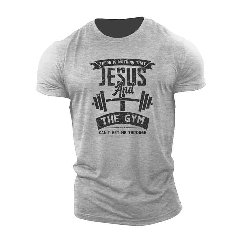 christiandiscipleshop Jesus And The Gym Inspirational T-Shirt