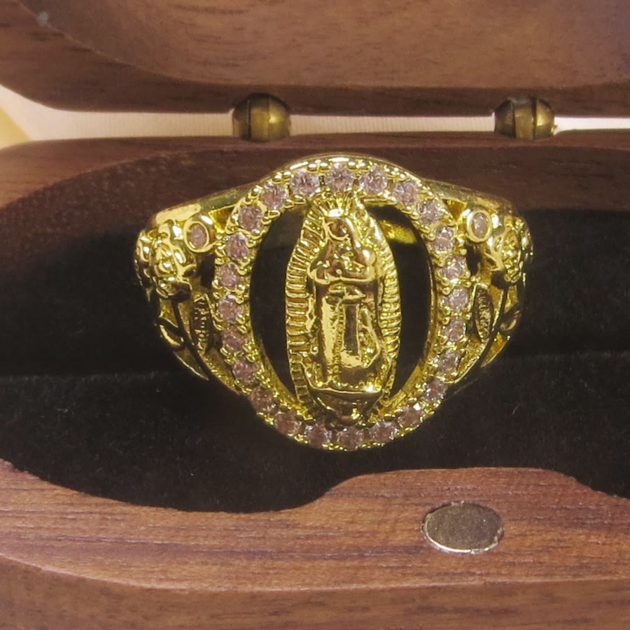 Christianartworkshop Classic & Vintage Style Our Lady Rose Copper Ring: Blending Faith with Elegance