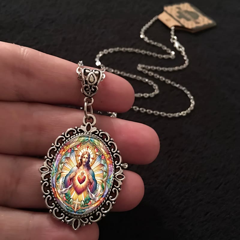 christiandiscipleshop Jesus Sacred Heart Necklace: Timeless Piece Embodying Divine Love