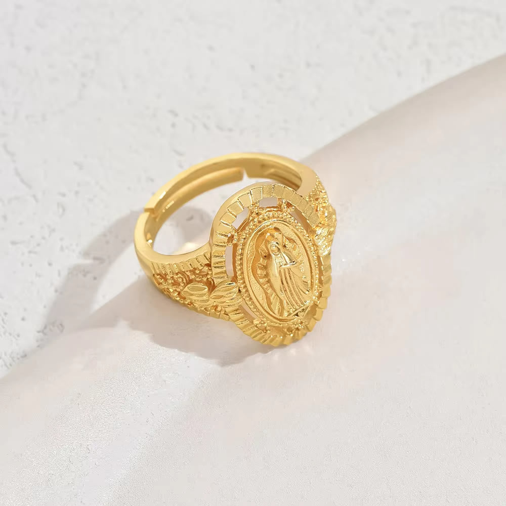 christiandiscipleshop The Vintage&Classic Style Our Lady of Guadalupe Ring: A Timeless Tribute to Faith and Elegance