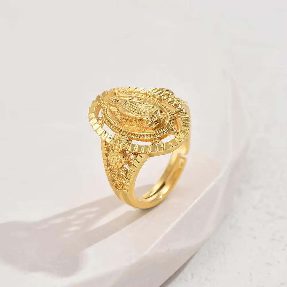 christiandiscipleshop The Vintage&Classic Style Our Lady of Guadalupe Ring: A Timeless Tribute to Faith and Elegance