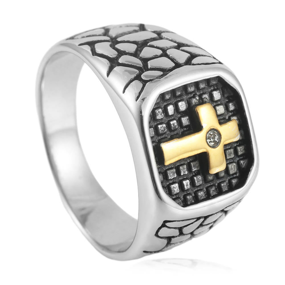christiandiscipleshop The Modern & Minimalist Cross Ring: Understated Elegance Meets Timeless Symbolism
