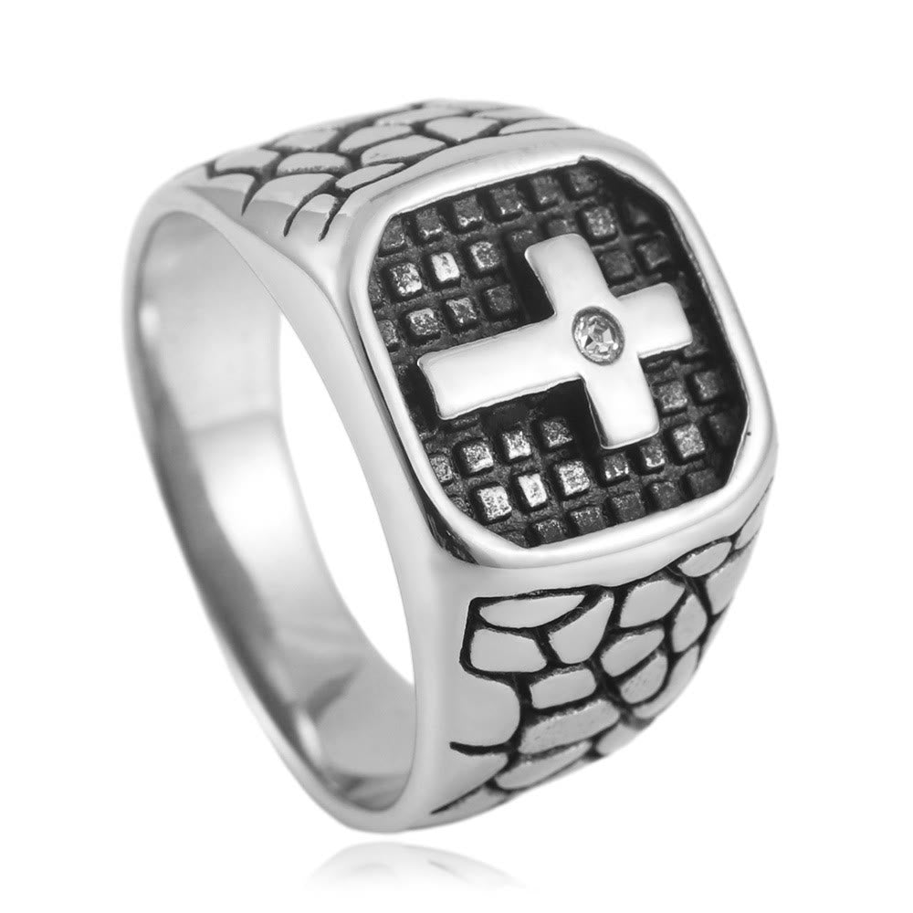christiandiscipleshop The Modern & Minimalist Cross Ring: Understated Elegance Meets Timeless Symbolism