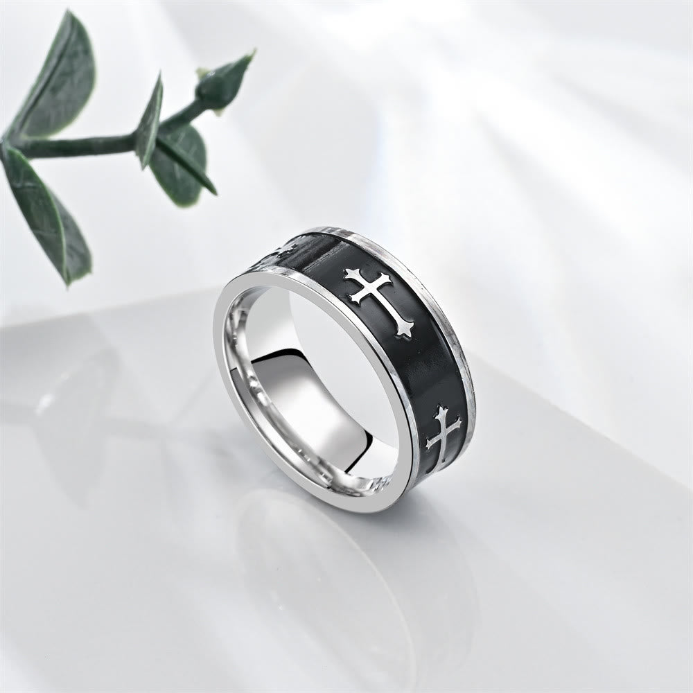 christiandiscipleshop The Modern&Minimalist Style Cross Ring: A Symbol of Faith and Style