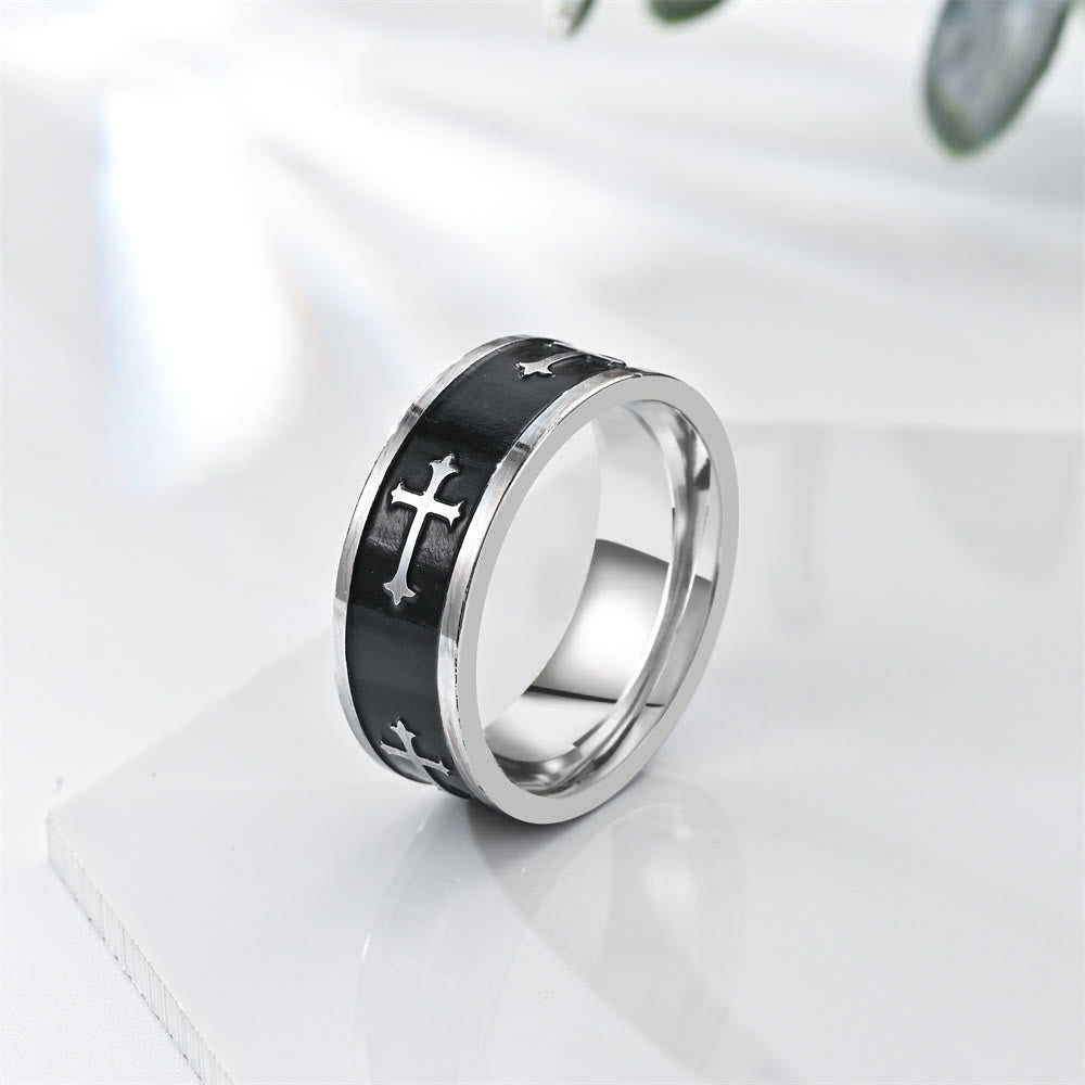 christiandiscipleshop The Modern&Minimalist Style Cross Ring: A Symbol of Faith and Style