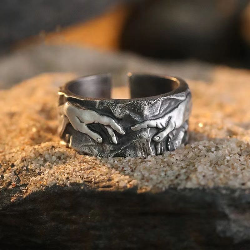 christiandiscipleshop Hand of God Divine Touch Ring - A Symbol of Spiritual Connection