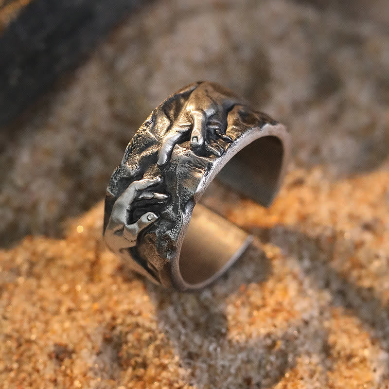 christiandiscipleshop Hand of God Divine Touch Ring - A Symbol of Spiritual Connection