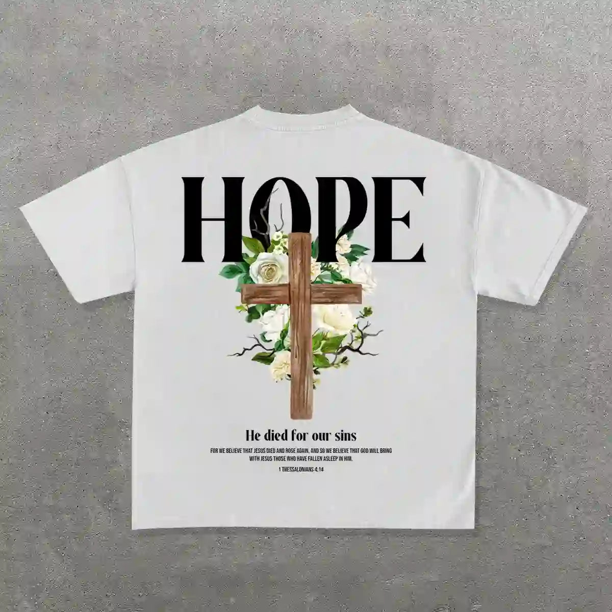 christiandiscipleshop Hope Cross Print T-Shirt