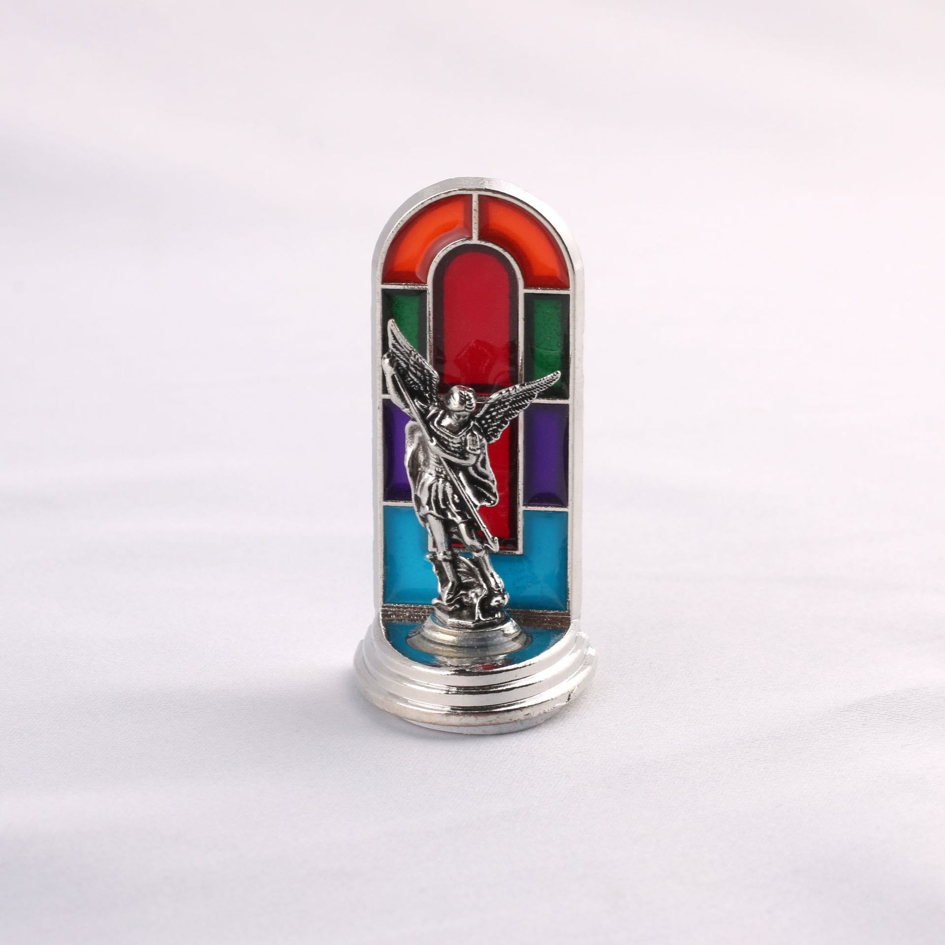 Christianartworkshop 6pcs/set Church Stained Glass Style Saint Icon Divine Grace Statue Dekstop Ornament