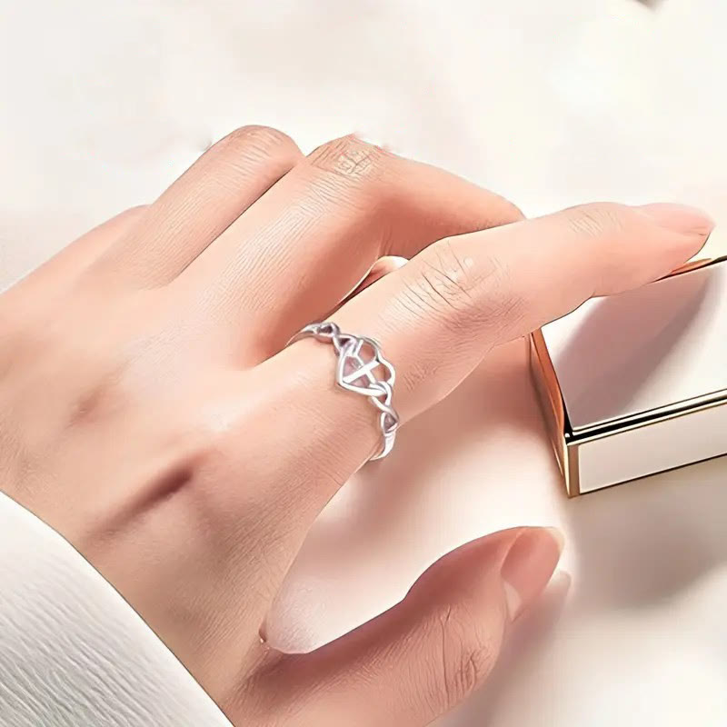 christiandiscipleshop Heart Cross Faith - Bonded Ring: With God, All Things Are Possible
