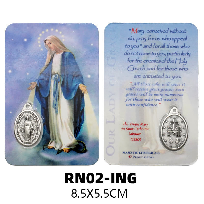 Christiandiscipleshop Our Lady & Jesus & Angels Paper Card: A Symbol of Holy Spirit and Power