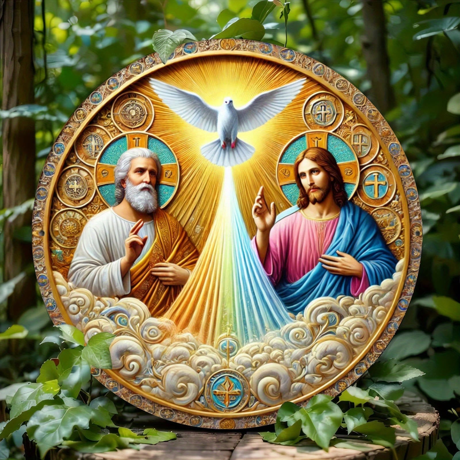 Christiandiscipleshop Father, the Son and the Holy Spirit Hanging Ornament: Conveying Divine Blessings and Spiritual Solace