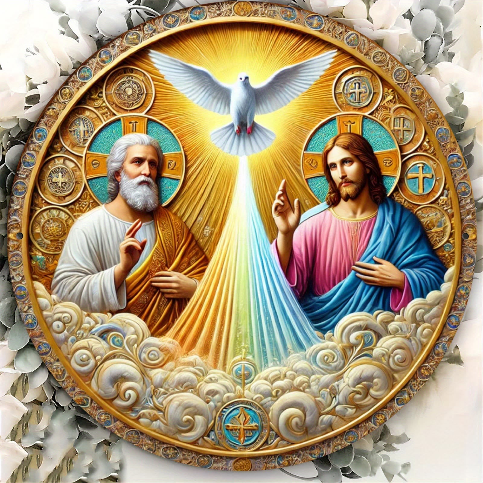 Christiandiscipleshop Father, the Son and the Holy Spirit Hanging Ornament: Conveying Divine Blessings and Spiritual Solace