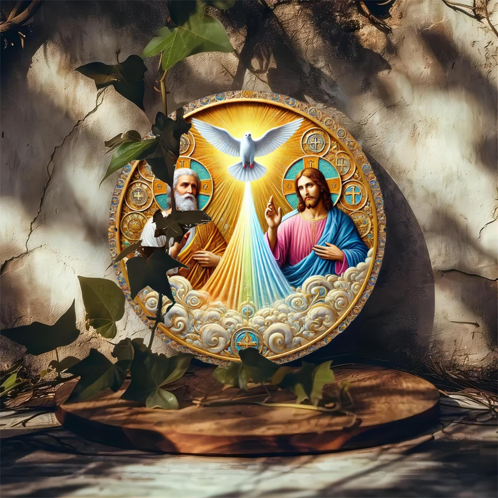 Christiandiscipleshop Father, the Son and the Holy Spirit Hanging Ornament: Conveying Divine Blessings and Spiritual Solace