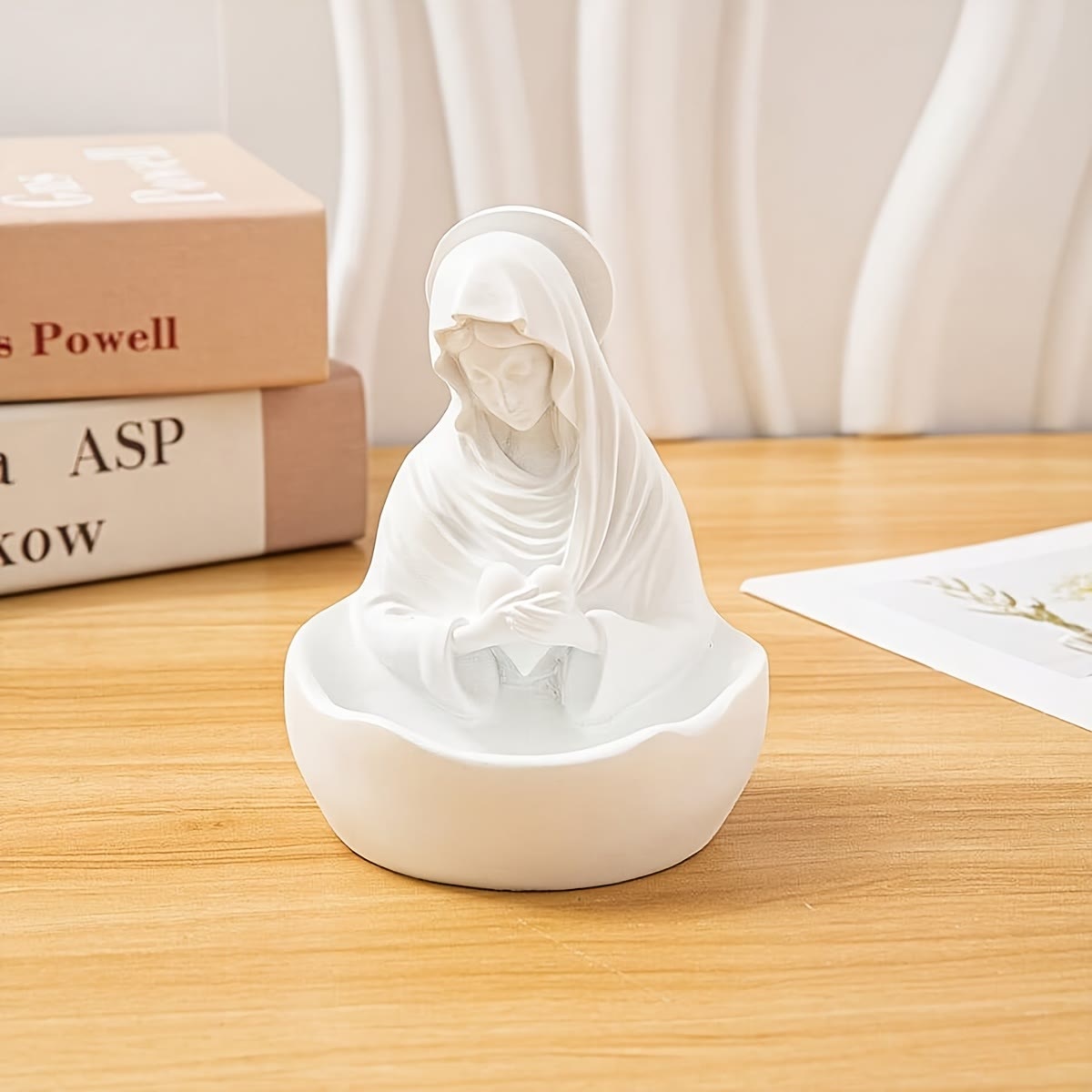 Christiandiscipleshop Our Lady White Resin Rosary Holder Container: Carrying the Beauty of Faith