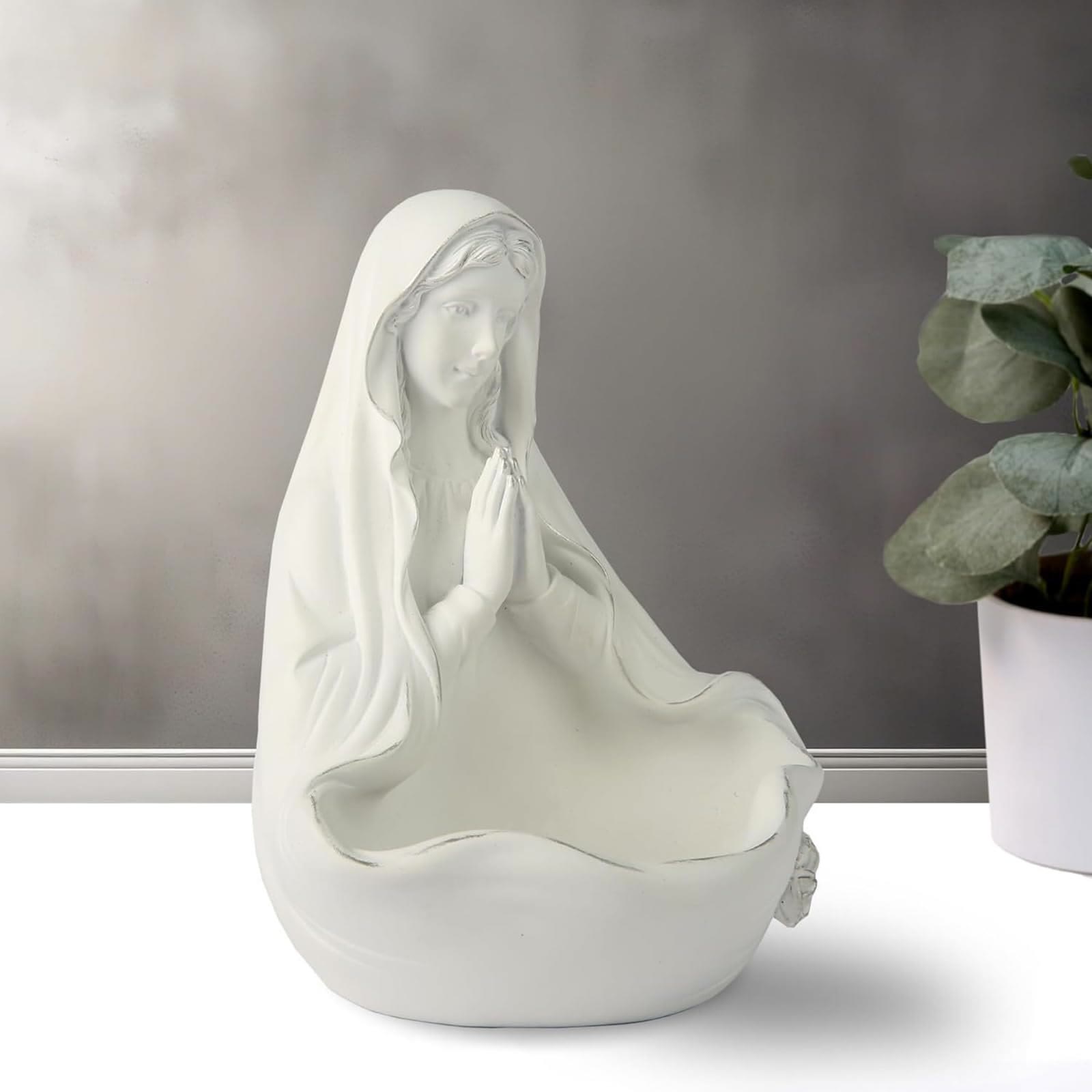 Christiandiscipleshop Our Lady white Rosary Holder Container: Embracing Tranquility with Divine Grace