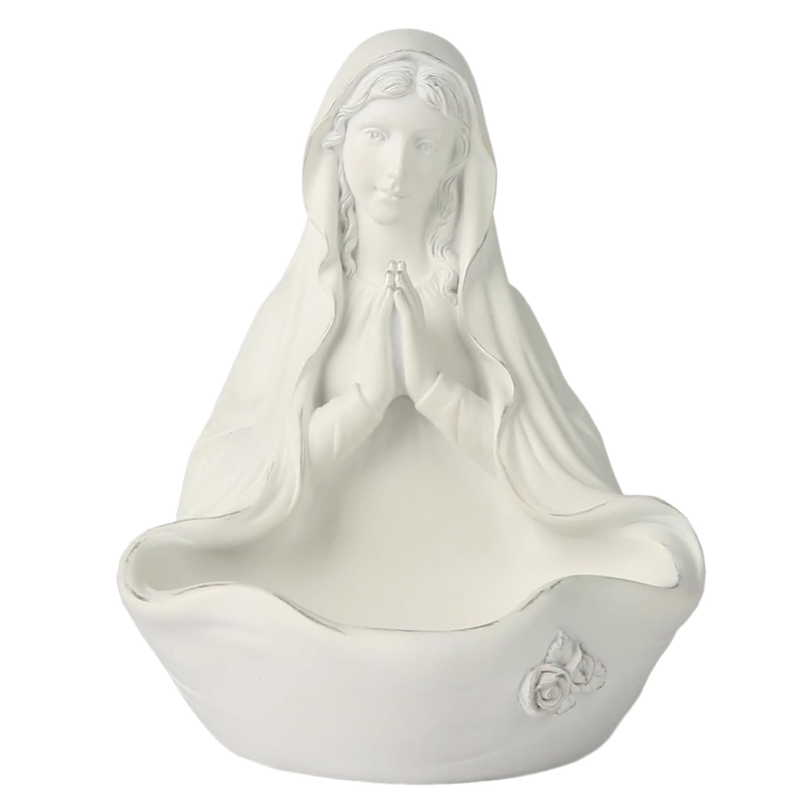 Christiandiscipleshop Our Lady white Rosary Holder Container: Embracing Tranquility with Divine Grace